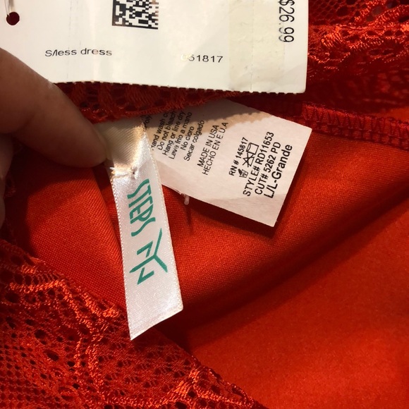 Orange spaghetti strap dress - Picture 4 of 4